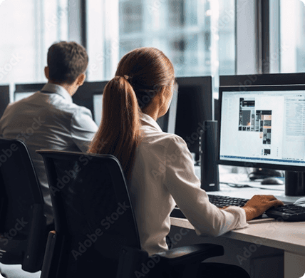 smiling business team